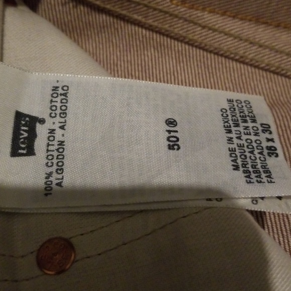 Levi 501 Straight Leg 5 button Fly - Picture 5 of 8